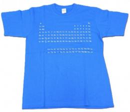 周期表Tシャツ　ロイヤルブルー